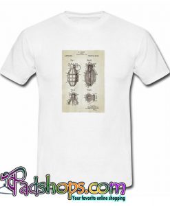 Vintage Grenade Patent Trending  T shirt SL