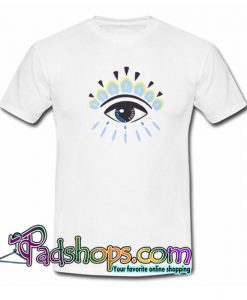White Eye Print T Shirt SL