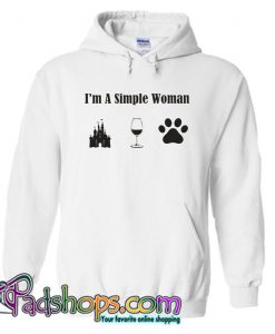 Wine Disney Castle Dog Love I’m A Simple Woman Hoodie SL