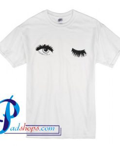 Wink Eyes Print T Shirt