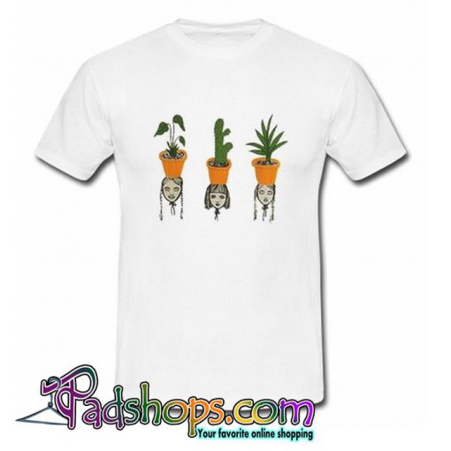 Woman Plants Cactus T Shirt (PSM)