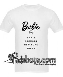 barbie paris london new york milan t shirt