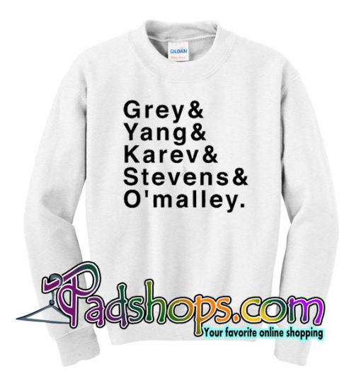 grey yang karev stevens omalley sweatshirt