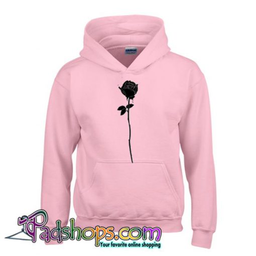 silhouette rose flower Hoodie SL