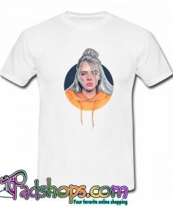 Billie Eilish With Orange Hoodie T-Shirt-SL