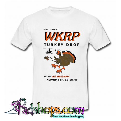 WKRP Turkey Drop T Shirt-SL