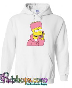 Bart Simpson Camron Dipset Killa Bart Pink Meme Hip Hop Hoodie-SL
