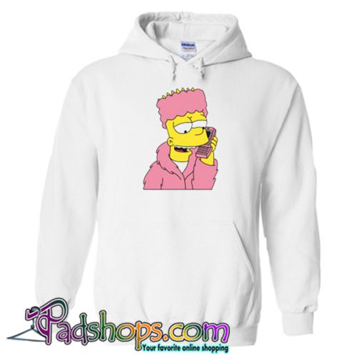 Bart Simpson Camron Dipset Killa Bart Pink Meme Hip Hop Hoodie-SL