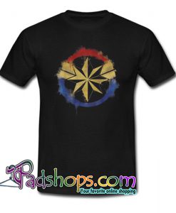 Captain Marvel Spray Paint Logo T-Shirt NT