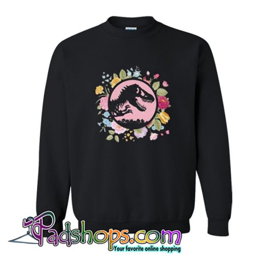 Floral Jurassic Park T-Rex Sweatshirt-SL