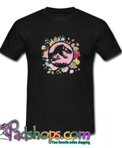 Floral Jurassic Park T-Rex T-Shirt-SL