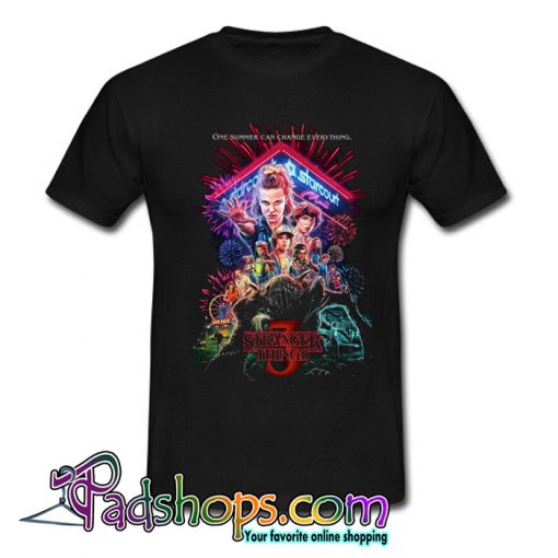 Stranger Things 3 Poster One Summer Can Change Everything T-shirt-SL