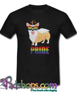 Unicorn Corgi Dog Pride LGBT Gay 2019 T-shirt-SL