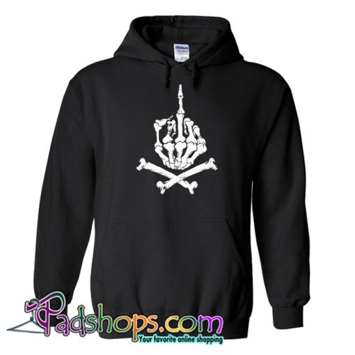 Flip Off Skull Hoodie NT