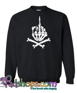 Flip Off Skull Sweatshirt NT