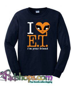 I HEART ALIEN EXTRA TERESTRIAL Sweatshirt NT