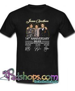 Jonas Brothers 14th Anniversary 2005 2019 Signatures T-Shirt NT