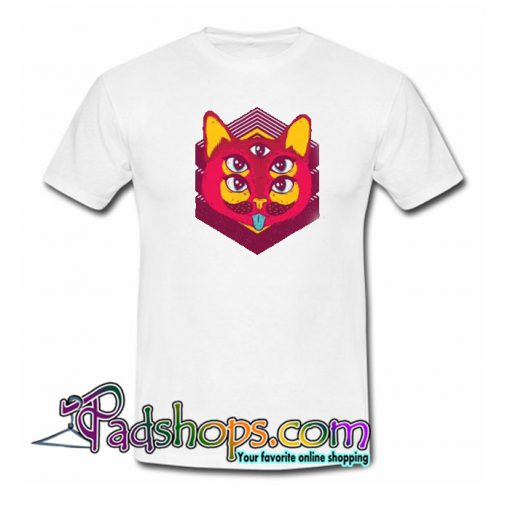 Psychedelic Third Eye Cat Spiritual Trending T-Shirt NT
