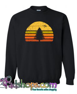Retro Distressed Pine Tree Xmas Sweatshirt NT