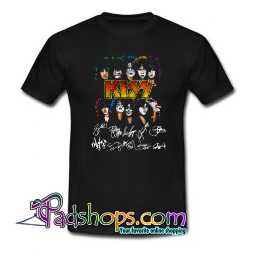 Kiss Band Signatures T-Shirt NT