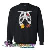 skeleton anatomy beer pizza halloween Sweatshirt
