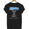 EXODUS World Tour 1986 Bonded By Blood back T shirt Ad