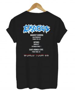 EXODUS World Tour 1986 Bonded By Blood back T shirt Ad