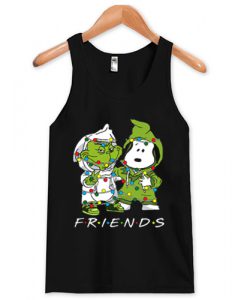 Grinch and Snoopy light christmas tank top Ad