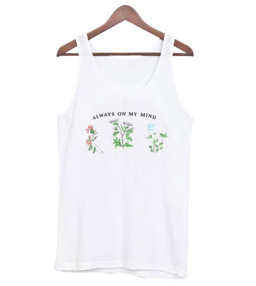 Letter Floral Print Crop Tank top Ad