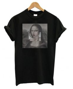 Mona Lisa Lollipop Lips T shirt Ad