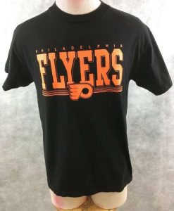 Philadelphia Flyers hockey Size M black orange cotton tshirt