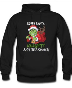 Sorry Santa naughty just feels so nice hoodie Ad