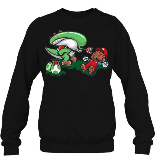 Alien And Super Mario sweatshirt Ad