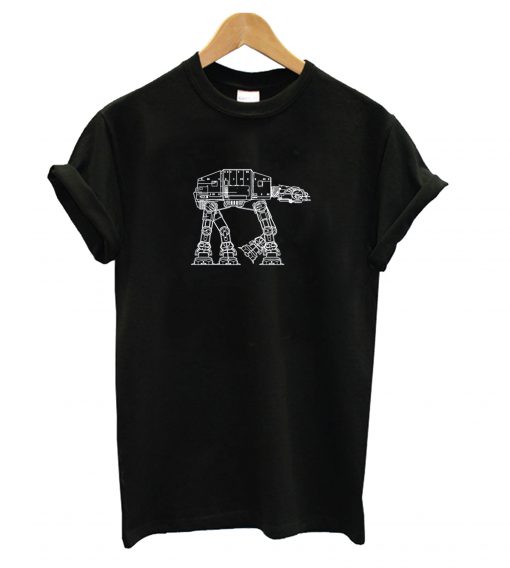 At-At Vintage Star Wars Black T shirt Ad