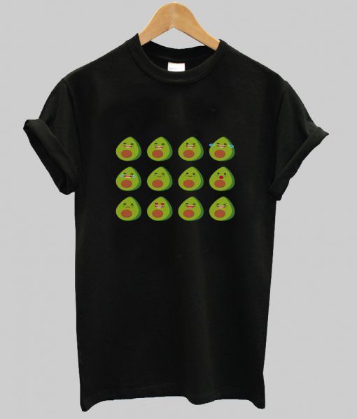 Avocado Facial Expressions T Shirt Ad