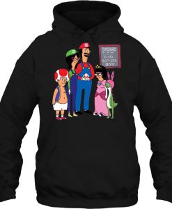 Bob’s Burgers And Mario hoodie Ad