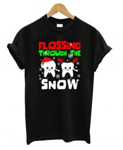 Flossing Through The Snow Christmas t shirt Ad