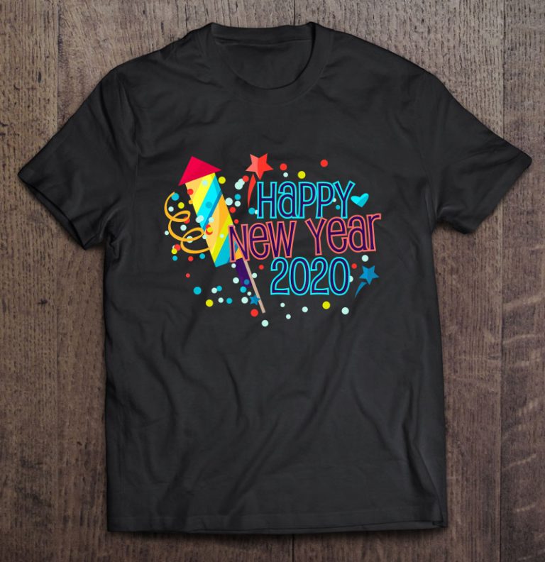 Happy New Year 2020 Fireworks Version t shirt Ad
