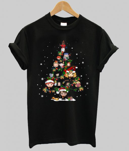 Harry Potter Chibi Characters Christmas Tree Shirt Ad