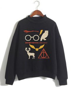 Harry Potter Owl Deathly Hallows Ugly Christmas Sweatshirt Ad
