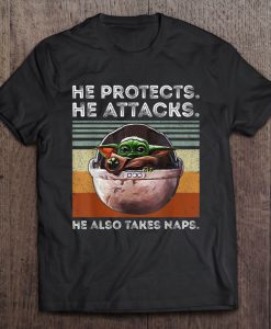 He Protects He Attacks t shirt Ad