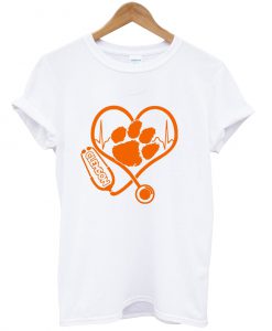 Heartbeat Nurse love Clemson Tigers shirt Ad