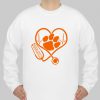 Heartbeat Nurse love Clemson Tigers sweatshirt Ad