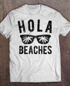 Hola Beaches Palm Sun Glasses t shirt Ad