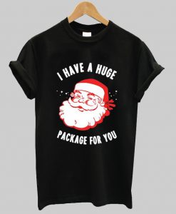 I Have A Huge Package For You Santa Tshirt Ad