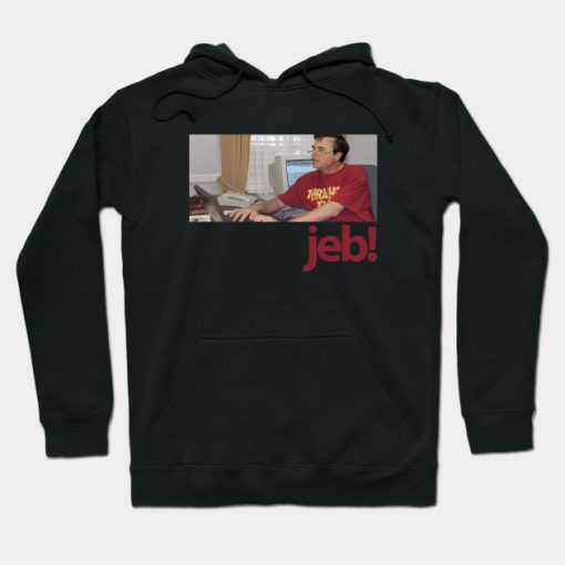 Jeb on the computer hoodie Ad