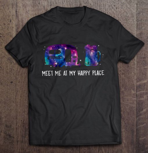 Meet Me At My Happy Place camping t shirt Ad