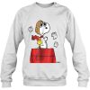 Peanuts Flying Ace Snoopy And Woodstock sweatshirt Ad