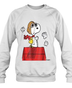 Peanuts Flying Ace Snoopy And Woodstock sweatshirt Ad