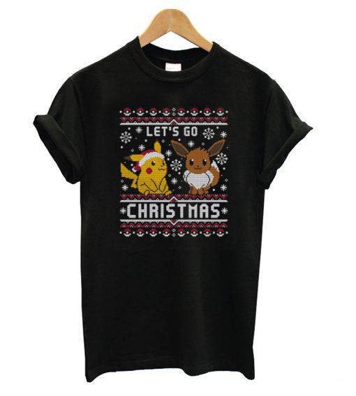 Pikachu and Eevee let’s go Christmas T-shirt Ad